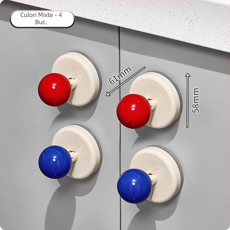 Mâner de ușă cu ventuză pentru uși glisante din sticlă - fără găuri, din plastic, model Ajd2025234