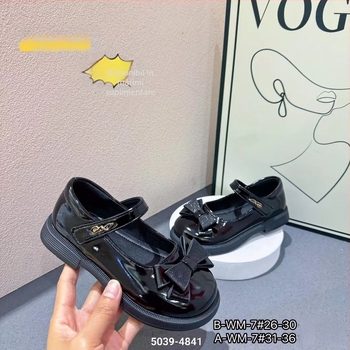 Pantofi de școală pentru copii, stil britanic, partea superioară din piele de microfibră, închidere Velcro, talpă interioară din PU, talpă din TPR