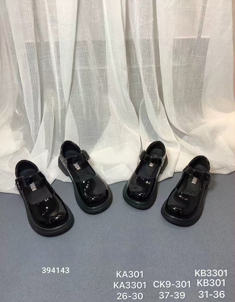 Pantofi de școală pentru copii, stil britanic, partea superioară din piele de microfibră, închidere Velcro, talpă interioară din PU, talpă din TPR