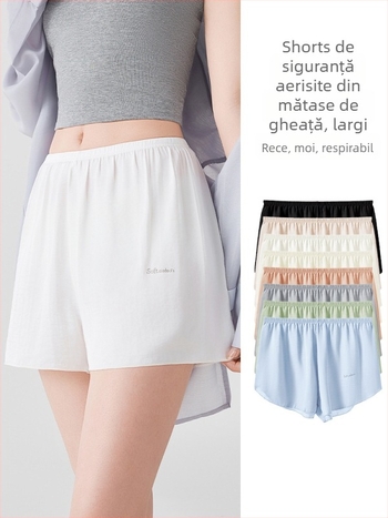 Pantaloni de siguranță pentru femei, lungime 3/4, poliester subțire respirabil, croială lejeră, 95% poliester