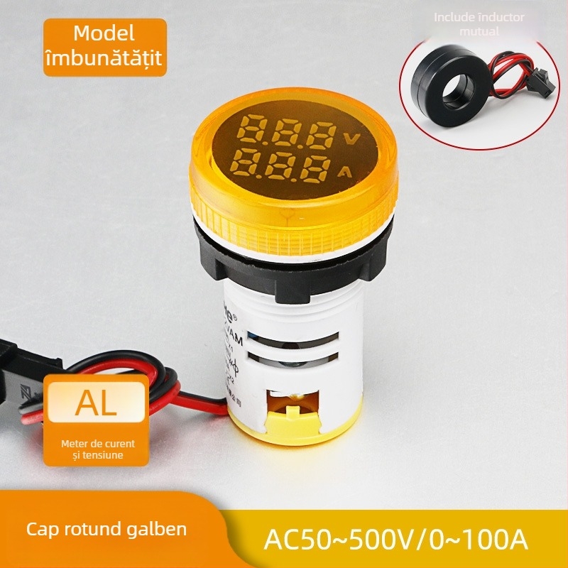 Indicator LED cu afișaj digital pentru curent și tensiune, cu afișaj dublu