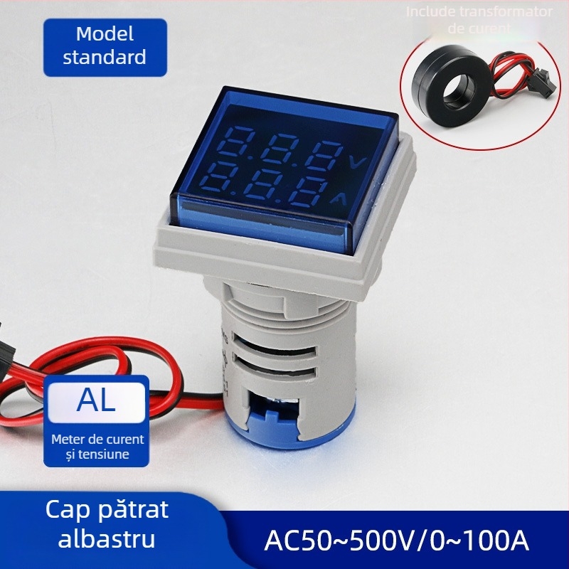 Indicator LED cu afișaj digital pentru curent și tensiune, cu afișaj dublu