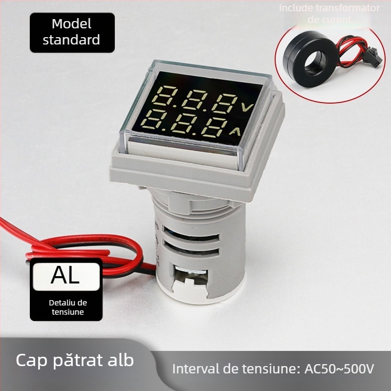 Indicator LED cu afișaj digital pentru curent și tensiune, cu afișaj dublu