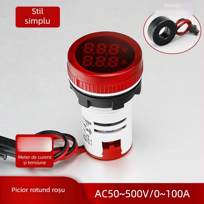 Indicator LED cu afișaj digital pentru curent și tensiune, cu afișaj dublu