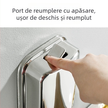 Dozator de săpun din oțel inoxidabil 304, montat pe perete, acționat prin apăsare, 200 g, Youtuo