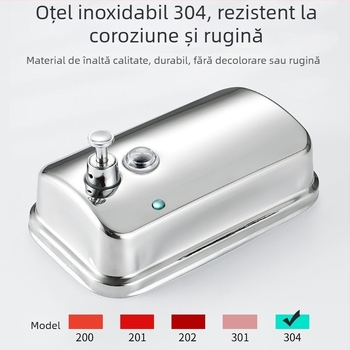 Dozator de săpun din oțel inoxidabil 304, montat pe perete, acționat prin apăsare, 200 g, Youtuo
