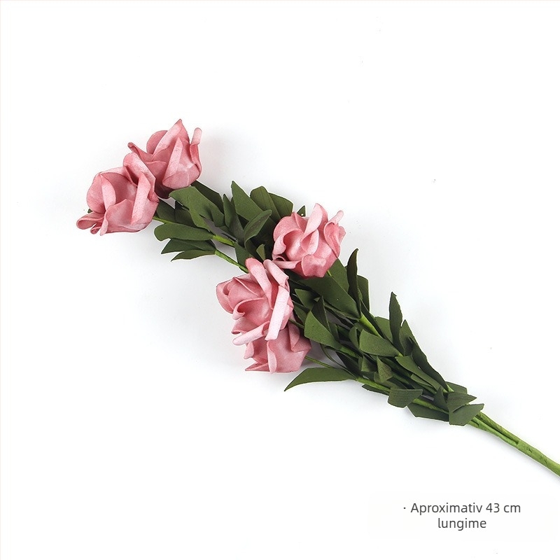 Flori artificiale pentru fotografie – roz, bujor și lalea simulate; Materiale: folie PP; Model: Simulation flower; Brand: Rookie; Potrivit pentru fotografii de produs