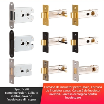 Meihong Corp de încuietoare pentru baie – cupru și oțel inoxidabil 201, modele: baie, canal, invizibil, greutate 0,3 kg