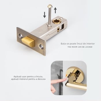 Meihong Corp de încuietoare pentru baie – cupru și oțel inoxidabil 201, modele: baie, canal, invizibil, greutate 0,3 kg