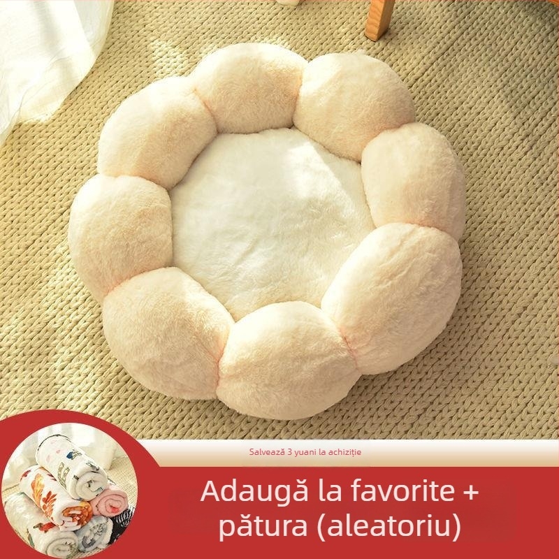 Cuib pentru pisici din material textil – Confort pe toate cele patru anotimpuri, pat gros cu design cartoon. Material: Țesătură; Destinat: Pisici; Categoria: Cuib pentru animale