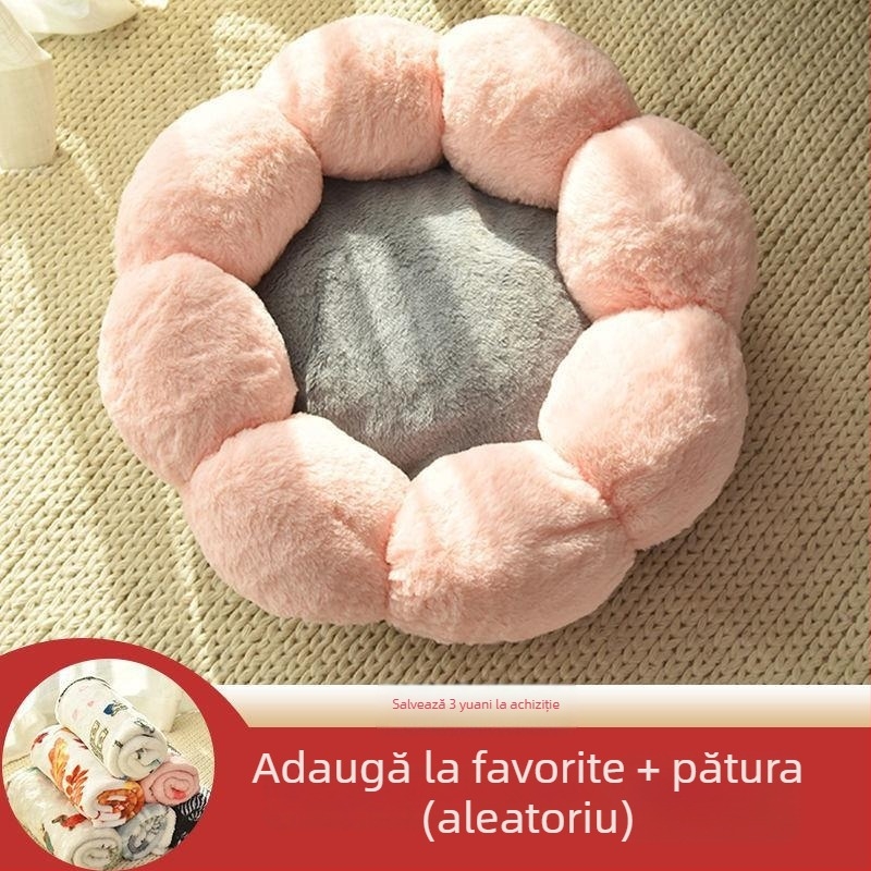 Cuib pentru pisici din material textil – Confort pe toate cele patru anotimpuri, pat gros cu design cartoon. Material: Țesătură; Destinat: Pisici; Categoria: Cuib pentru animale