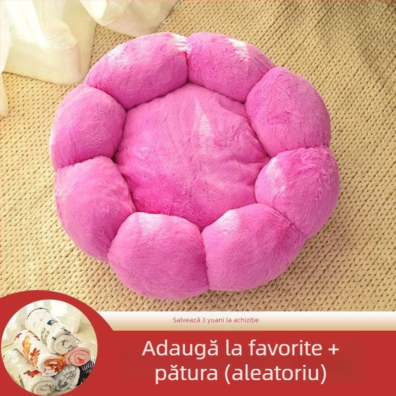 Cuib pentru pisici din material textil – Confort pe toate cele patru anotimpuri, pat gros cu design cartoon. Material: Țesătură; Destinat: Pisici; Categoria: Cuib pentru animale