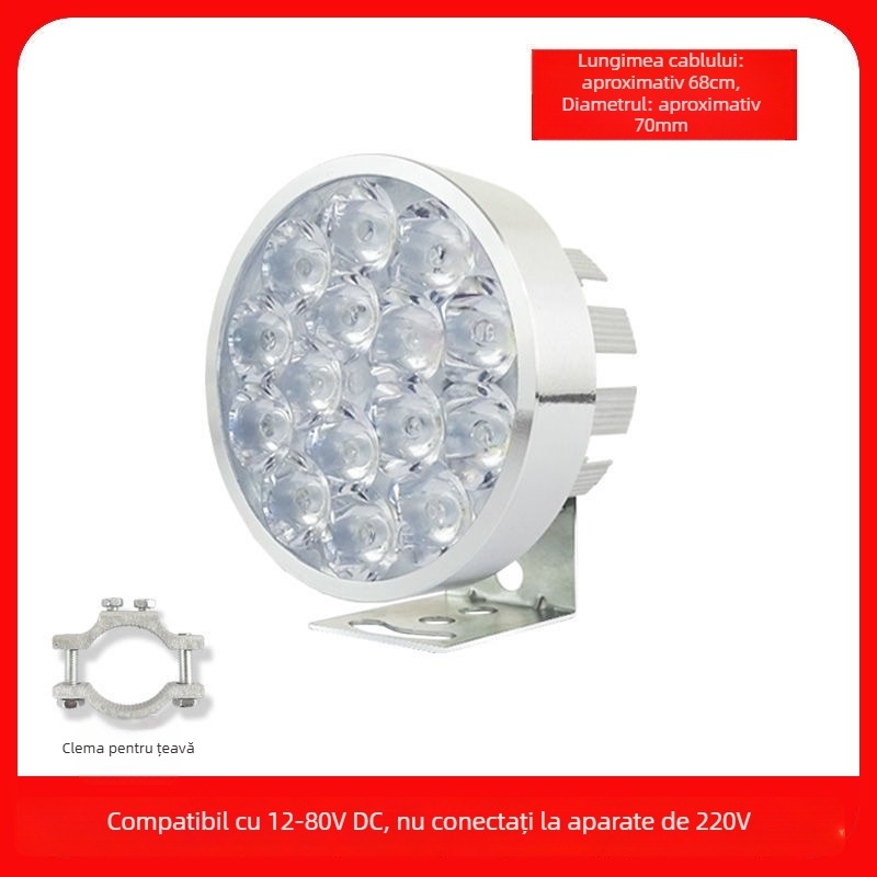 Lampă de far pentru motocicletă, pentru vehicule electrice și tricicluri, spot de înlocuire, 1W, montaj exterior, înlocuire lampă