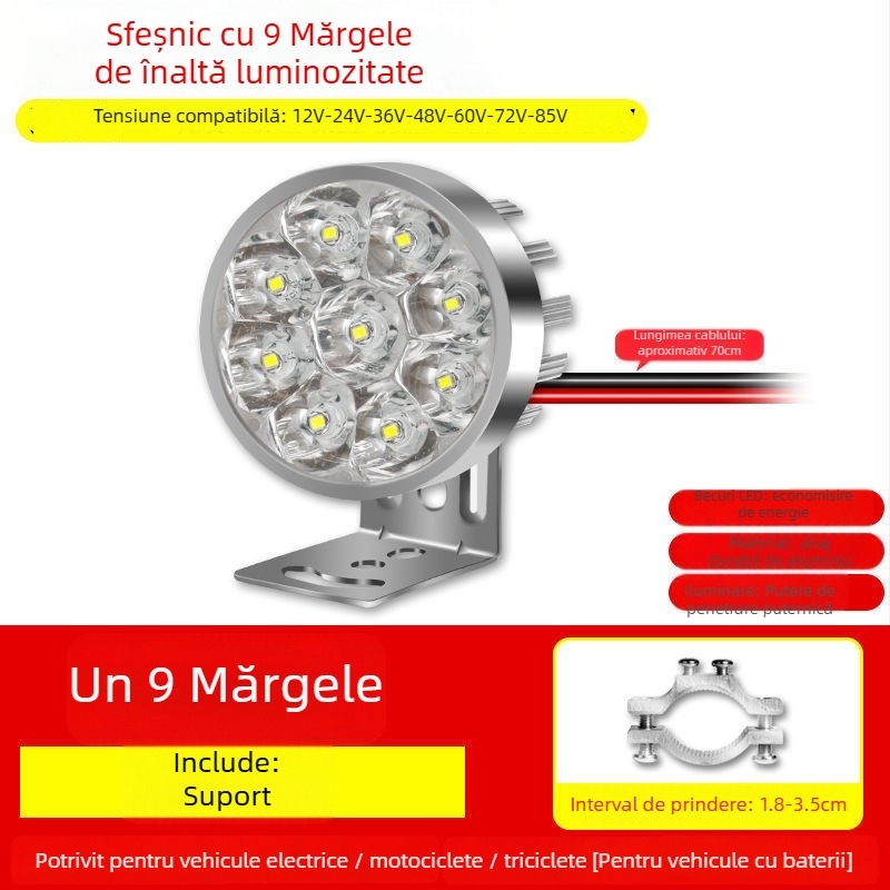 Lampă de far pentru motocicletă, pentru vehicule electrice și tricicluri, spot de înlocuire, 1W, montaj exterior, înlocuire lampă