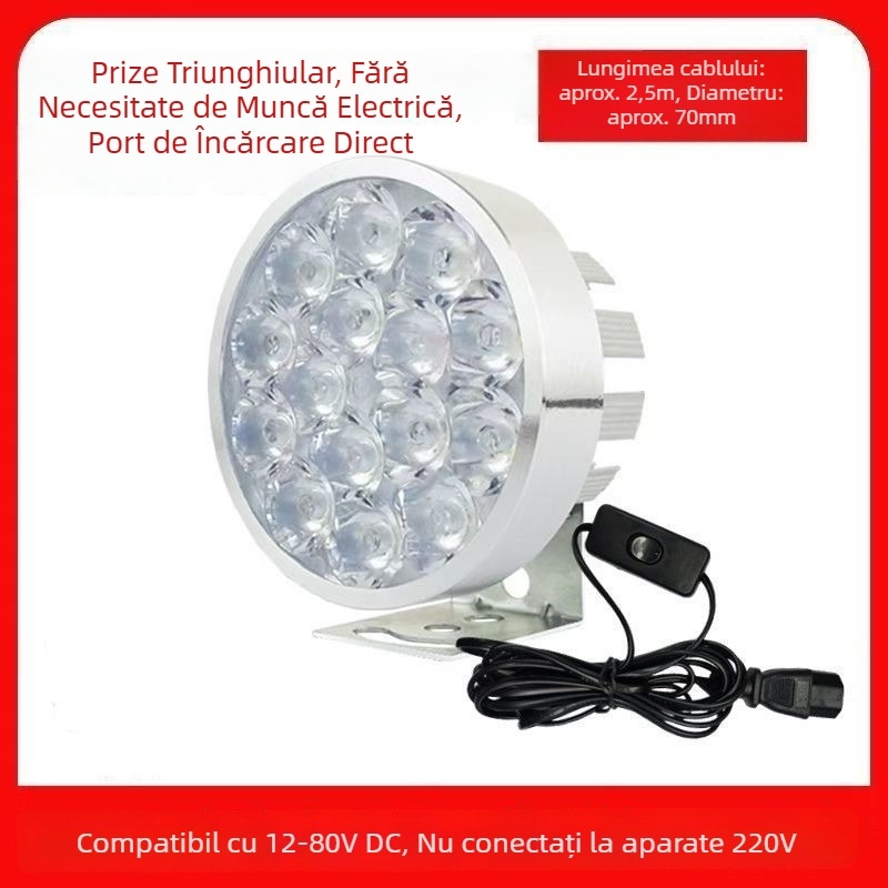 Lampă de far pentru motocicletă, pentru vehicule electrice și tricicluri, spot de înlocuire, 1W, montaj exterior, înlocuire lampă