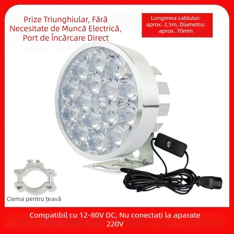 Lampă de far pentru motocicletă, pentru vehicule electrice și tricicluri, spot de înlocuire, 1W, montaj exterior, înlocuire lampă