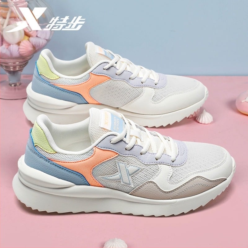 Pantofi sport pentru femei pentru alergare, plasă respirabilă pe partea superioară, talpă joasă, șireturi, anti-odor, vară