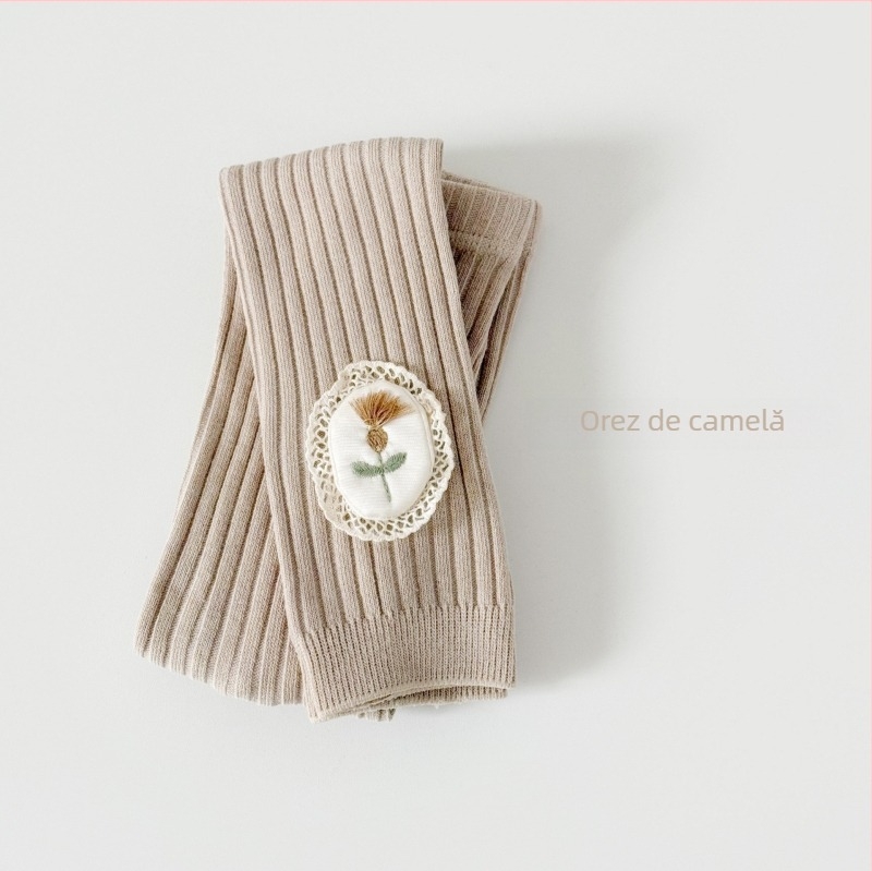 Colanți pentru fete – talie înaltă, lungime 9/10, bumbac pieptănat 77%, pentru vârsta 1–3 ani, primăvară și toamnă