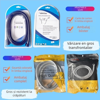 Furtun de duș din oțel inoxidabil – întărit, rezistent la explozie, rezistent la temperaturi înalte, conectare rapidă, montaj manual (Presiune nominală 1.6 MPa; Material: oțel inoxidabil; Conectori: oțel inoxidabil)