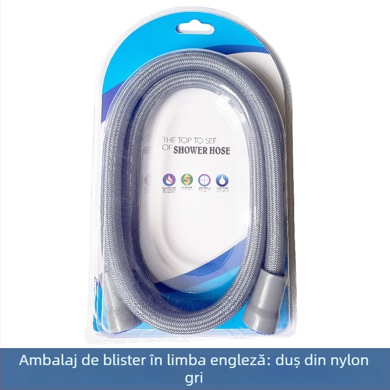Furtun de duș din oțel inoxidabil – întărit, rezistent la explozie, rezistent la temperaturi înalte, conectare rapidă, montaj manual (Presiune nominală 1.6 MPa; Material: oțel inoxidabil; Conectori: oțel inoxidabil)