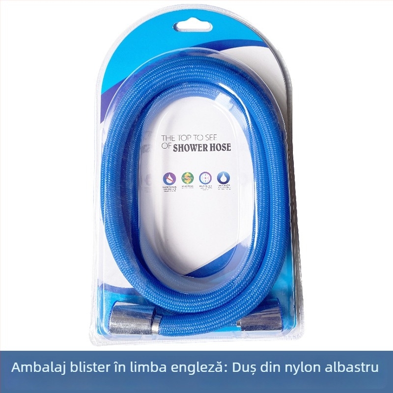 Furtun de duș din oțel inoxidabil – întărit, rezistent la explozie, rezistent la temperaturi înalte, conectare rapidă, montaj manual (Presiune nominală 1.6 MPa; Material: oțel inoxidabil; Conectori: oțel inoxidabil)