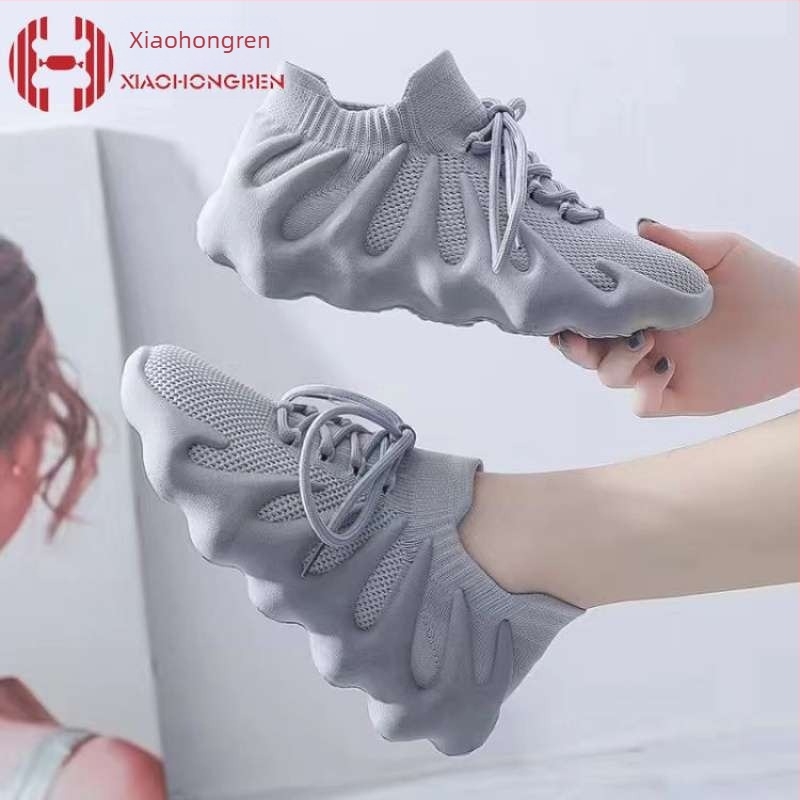 Pantofi sport dama din plasă respirabilă, vârf din piele, înălțime medie, talpă din cauciuc, închidere cu șireturi