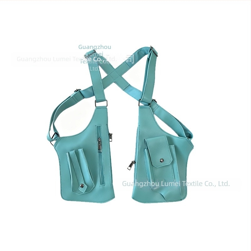 Geantă pentru piept de bărbați în stil urban, material PVC, ultra-ușoară, căptușeală poliester