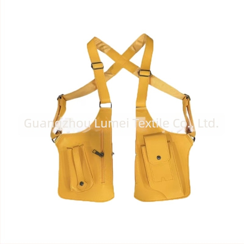 Geantă pentru piept de bărbați în stil urban, material PVC, ultra-ușoară, căptușeală poliester