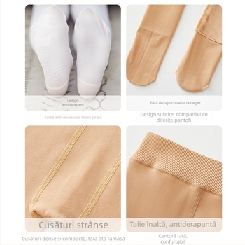 Colanți din catifea pentru fete, antiderapant, talie înaltă, nailon 95%