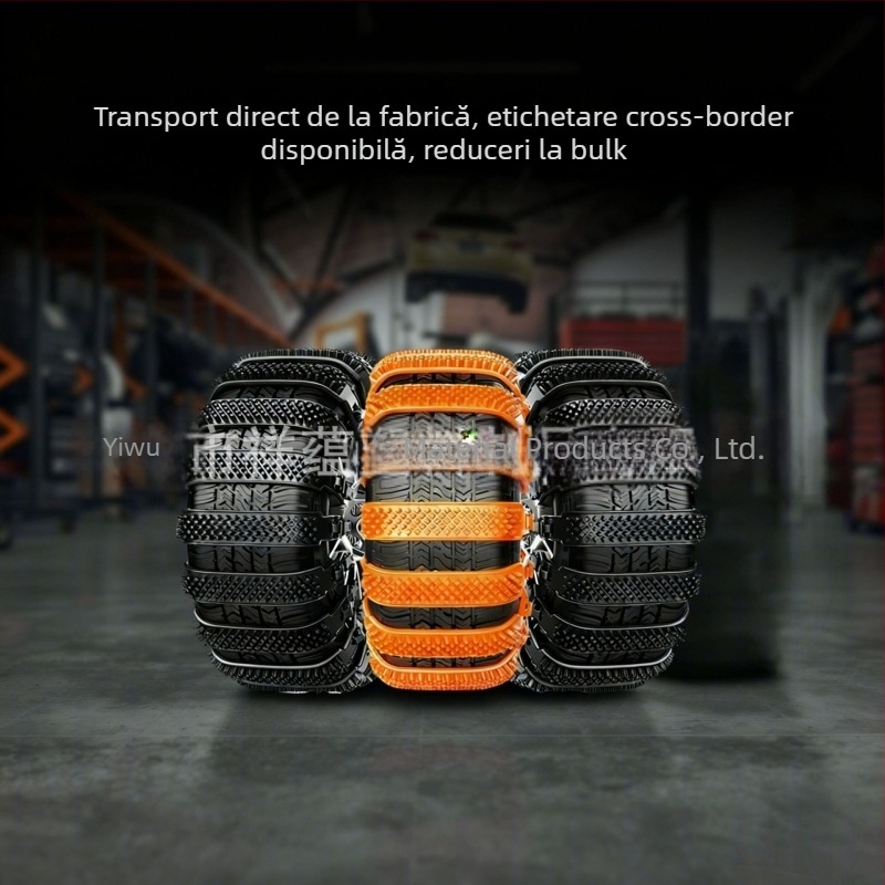 Lanț de zăpadă universal din cauciuc pentru anvelope auto, model 9795, pentru anvelope de 165–275 mm, greutate 75 g (Marcă: Simple drunk)