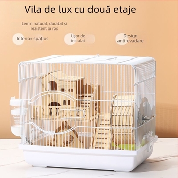 Cușcă pentru hamster – casă mică de lux, din plastic, sigură la mestecat, set de bază