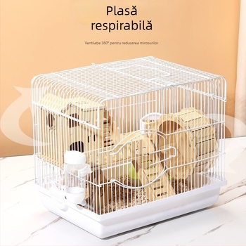 Cușcă pentru hamster – casă mică de lux, din plastic, sigură la mestecat, set de bază