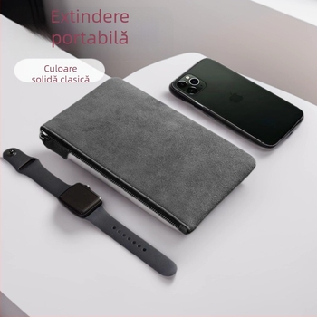 Geantă de mână pentru bărbați, piele PU, rezistentă la uzură, extensibilă, pliabilă, pentru călătorii de afaceri