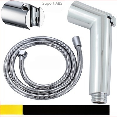Duș pentru toaletă cu flux reglabil, ABS, conectare în patru puncte, finisaj cromat, portabil