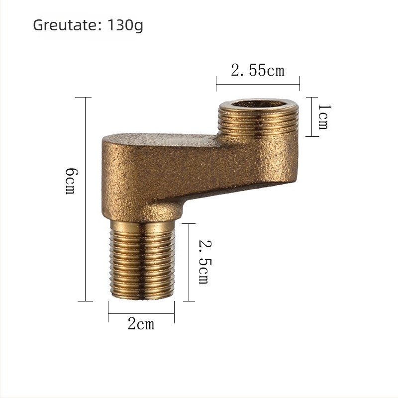 Robinet de dus din oțel inoxidabil cu diametru variabil și adaptor unghiular curbat pentru baie