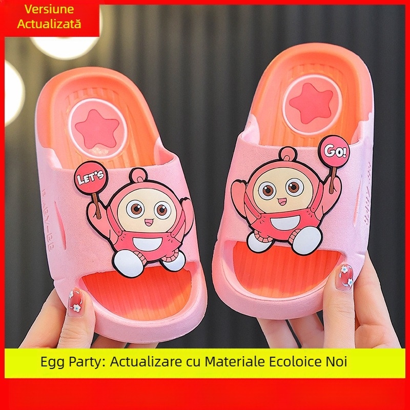 Șlapi pentru copii, stil desen animat, vară, unisex, partea superioară PVC și talpa PVC, vârsta 1–12 ani