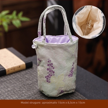 Set Gongfu pentru ceai cu ceainic și ceașcă în geantă de pânză — stil modern minimalist, pentru uz acasă și în călătorii