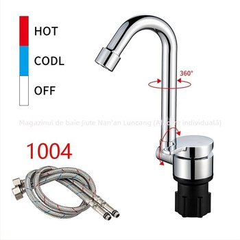 Robinet de bucătărie pliabil cu disc ceramic, corp din cupru, montaj pe perete, 0–90°C, 0.6–1.0 MPa