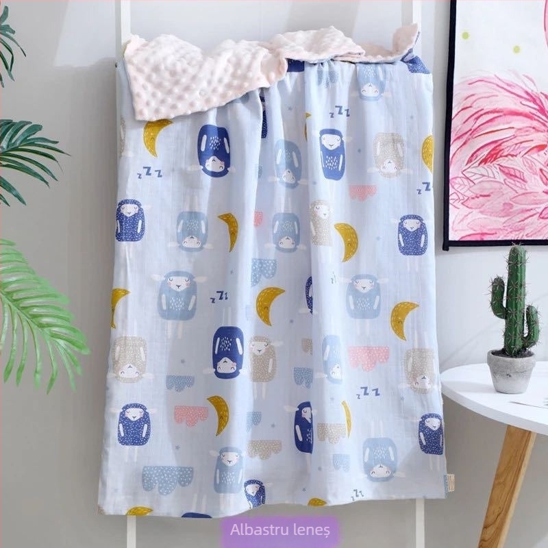 Mu Tong pătură de bebeluși din bumbac, 300-500 g, pentru copii 1-3 ani, pentru toate anotimpurile, stil modern minimalist