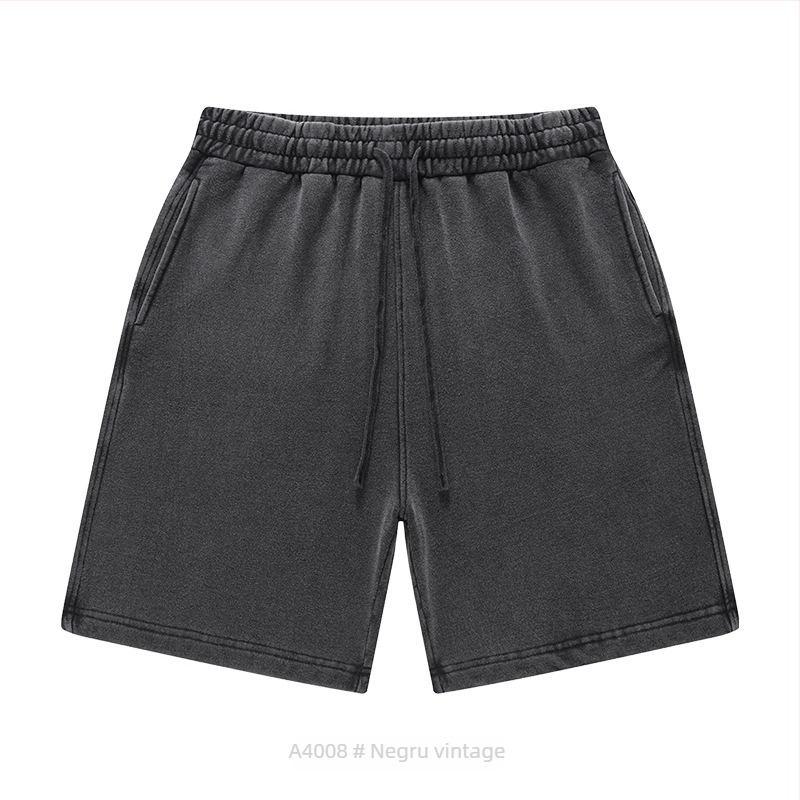 Șorturi unisex din bumbac, cu șnur, croială lejeră, micro-elastic, stil casual de stradă pentru purtare zilnică