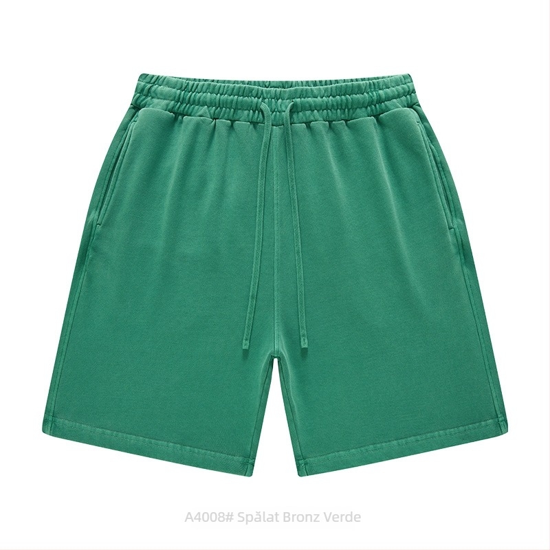 Șorturi unisex din bumbac, cu șnur, croială lejeră, micro-elastic, stil casual de stradă pentru purtare zilnică