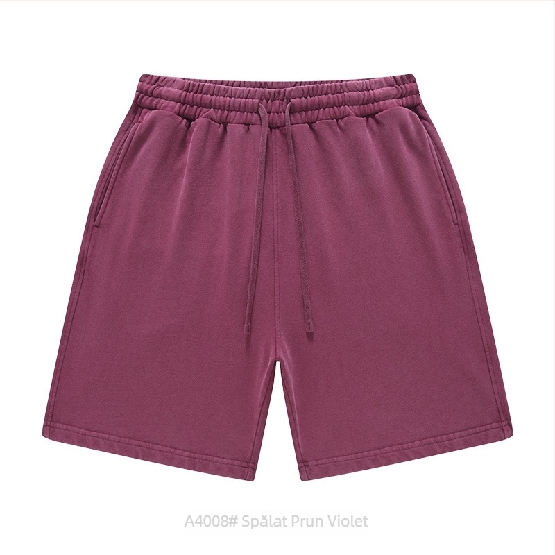 Șorturi unisex din bumbac, cu șnur, croială lejeră, micro-elastic, stil casual de stradă pentru purtare zilnică