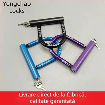 Lacăt U pentru biciclete electrice, motociclete, biciclete și tricicluri, corp din oțel, mecanism hidraulic de tăiere, marca Strength factory