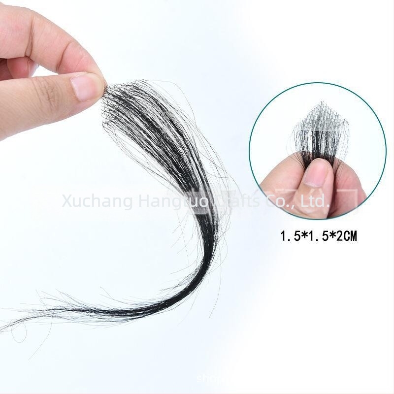 Plăstriu biologic pentru scalp pentru cicatrici și alopecie – păr uman, țesut manual, poate fi vopsit