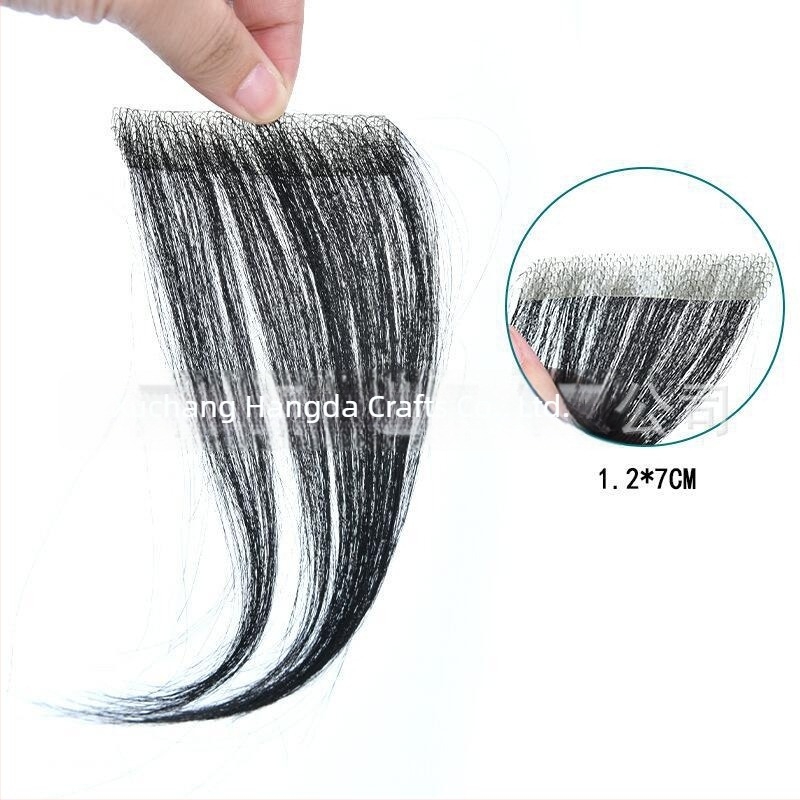 Plăstriu biologic pentru scalp pentru cicatrici și alopecie – păr uman, țesut manual, poate fi vopsit