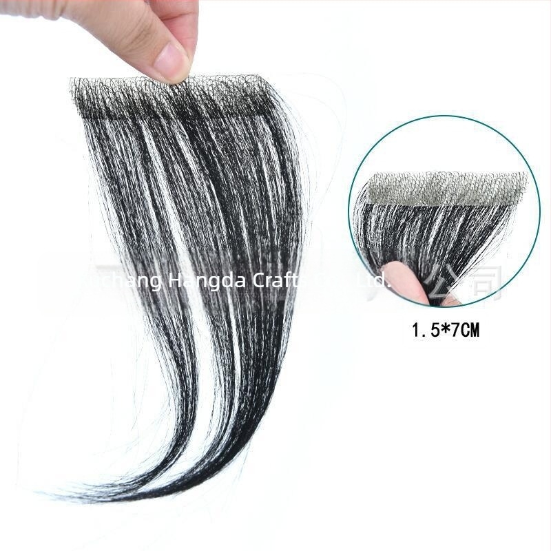 Plăstriu biologic pentru scalp pentru cicatrici și alopecie – păr uman, țesut manual, poate fi vopsit