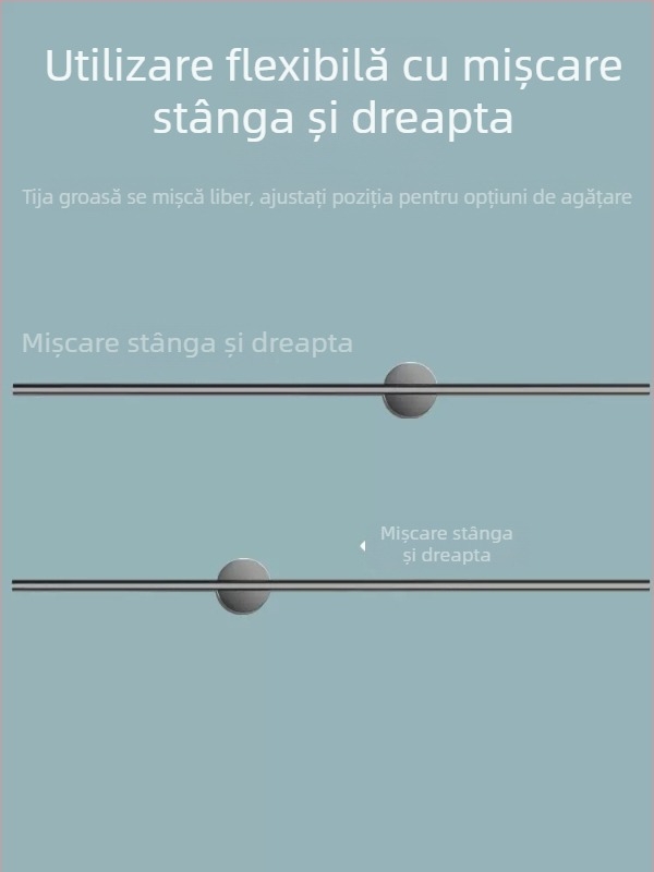 Suport de prosoape montat pe perete, cu un singur ax, aluminiu Space, finisaj spray plastic, încărcare 10 kg, 1 nivel