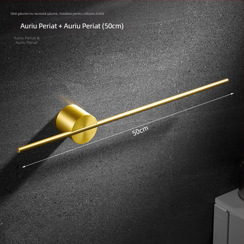 Suport de prosoape montat pe perete, cu un singur ax, aluminiu Space, finisaj spray plastic, încărcare 10 kg, 1 nivel