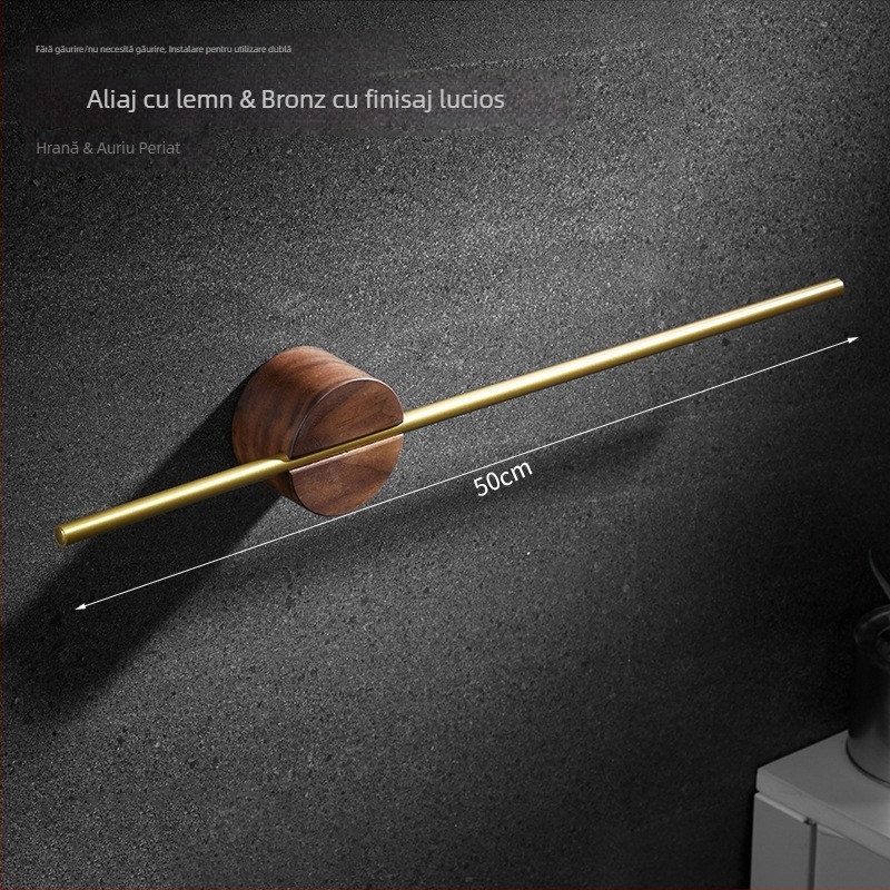 Suport de prosoape montat pe perete, cu un singur ax, aluminiu Space, finisaj spray plastic, încărcare 10 kg, 1 nivel