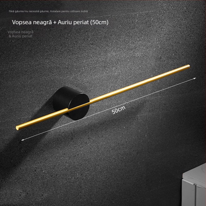 Suport de prosoape montat pe perete, cu un singur ax, aluminiu Space, finisaj spray plastic, încărcare 10 kg, 1 nivel